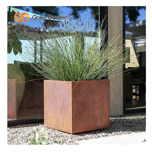 Vasi per Piante da Interno ed Esterno in Acciaio Corten Antiruggine Fioriera da <span class=keywords><strong>Balcone</strong></span> per Gazebo Vaso Ornamentale - Product Image 1