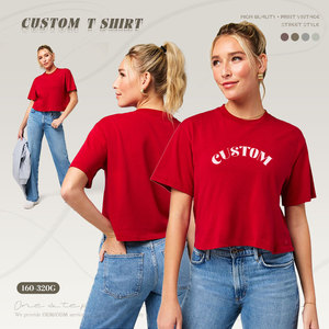plain red crop top