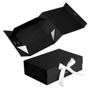 <b>Black</b> Rectangle Rigid Gift <b>Boxes</b> With Handle For Jewelry Watch Eyewear Packaging - Product Image 5