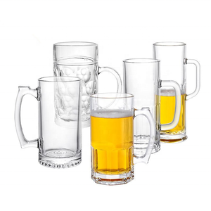 अनुकूलित लोगो प्रचार उपहार महान फिट बड़ी क्षमता 1 एललीटर ग्लास बीयर मग हैंडल के साथ - Product Image 2