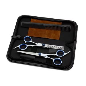 Ensemble de ciseaux à cheveux en acier inoxydable, 2 pièces, ciseaux plats pour droitiers, style de coupe pour usage domestique, origine Zhangjiagang - Product Image 2