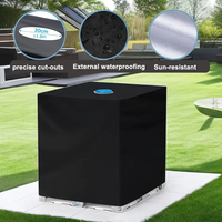 Housse de protection robuste pour IBC, couverture noire résistante pour réservoir, idéale pour protéger les fûts de jardin en extérieur.