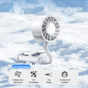 Ventilador de Clip con Velocidad Ajustable de 1 a 100 Niveles, Batería Recargable de 1200 mAh, Mini Ventilador Portátil de Escritorio para Cochecito, Auto, Hogar y Oficina - Product Image 6