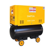 Karlos compresseur d'air industriel 5kw 11kw 15kw 2-en-1 portable compresseur d'air à vis avec réservoir d'air