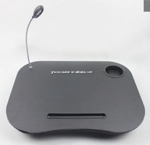 Mesa de estudio, escritorio de oficina en casa, bandeja de regazo acolchada con portavasos - Product Image 3