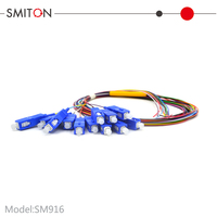 Fiber Optic Pigtail SC UPC APC Connector 12 Color 0.9mm SM FTTH Pigtail