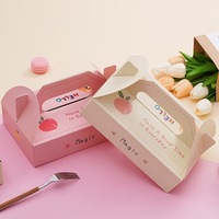 SIHENY Individuell Gefärbte Geprägte Schwammgefütterte Recycelbare Dessertbox-Verpackung aus Kraftpapier-Karton für Kuchen, Cupcakes, Brot und Pfannkuchen