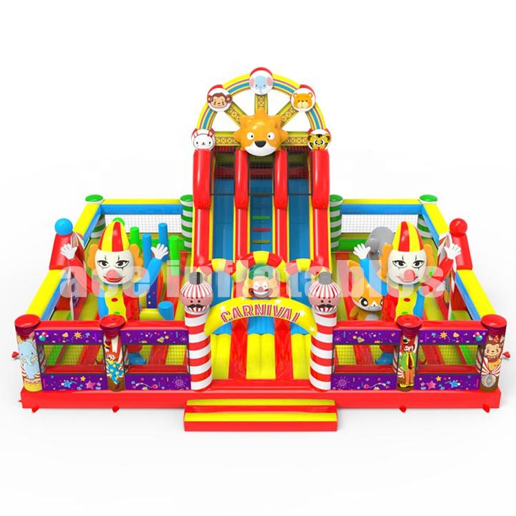 commercial Inflatable Playground with slide carnival circus Inflatable Fun City For Kids
