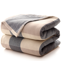 Serviette en coton, couverture, grand motif à carreaux jacquard, douce et moelleuse, absorbante, chaude pour lit, canapé, hôtel, BCI OEKO-TEX BSCI, OEM ODM, logo personnalisé