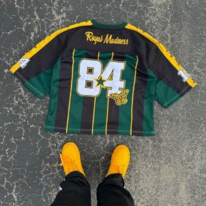 Jersey de Fútbol Americano Personalizado con Logotipo, Estilo Oversize, Bordado, Retro, Urbano, Tejido de Malla con Estampado - Product Image 1