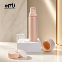 Ensemble d'emballages cosmétiques portables de luxe en plastique PP vide, flacon et pot à crème mats pour soins de la peau, avec logo personnalisé imprimé en sérigraphie, en stock