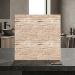 Carreaux de sol en céramique porcelaine brillante effet marbre Carrara Blanc 40x40cm pour design d'intérieur de salon - Product Image 3