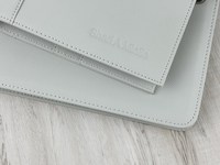 Agenda personnalisé esthétique en cuir A5 rechargeable avec pochettes transparentes, porte-cartes, 6 anneaux, classeur pour femmes