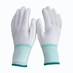 Gants de travail de protection d'urgence durables à prix abordable, en tricot de polyester 13 jauges, enduits de PU et doublés de polyester - Product Image 3