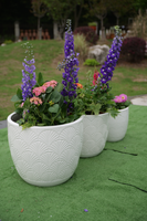 Pot de fleurs en céramique pour balcon, gain de place, respirant, anti-moisissure, décoratif