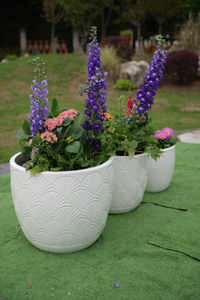 Pot de fleurs en céramique pour balcon, gain de place, respirant, anti-moisissure, décoratif - Product Image 5