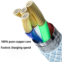 Cable de Carga Rápida Tipo-C de Nylon 6A de 66W con Marca Personalizada, Trenzado, 12 Meses de Garantía, Compatible con la Sincronización de Cámara para Phone 16 16 Pro Max