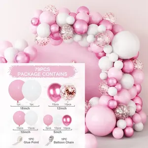 Ballons de fête d'anniversaire rose or kit d'arche de ballons mariage bébé douche fête d'anniversaire décoration ballons fournitures