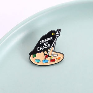 Creator of Chaos Enamel Pin lucu gagak seniman burung Bros pecinta kerah ransel lencana lucu perhiasan aksesoris hadiah untuk teman-teman - Product Image 1