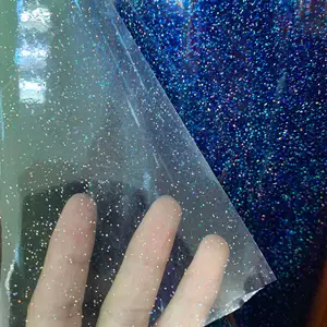 Harga grosir multi-guna kualitas tinggi cantik warna-warni Glitter lembut transparan Film Pvc untuk alat tulis cetak tiup 40KG