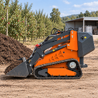 Antspower Kleiner Kompakt-Raupenlader Mini-Kompaktlader mit Schaufel für Bau-, Landwirtschafts- und Gartenprojekte