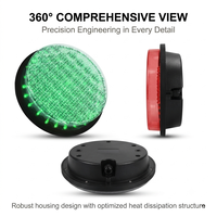Module de feux de circulation LED rouge/vert IP65 12V/24V, lumière clignotante haute luminosité, prismatique haute intensité pour barrière de stationnement