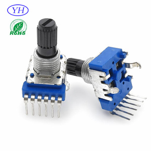 Potenciómetro Alpha ALPS vertical con eje aislado, 6 pines, lineal, 11 mm, rotatorio A203 A10K, potenciómetro 20K para audio - Product Image 1