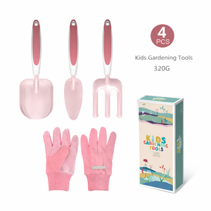 Nouvel ensemble d'outils de jardinage adorables : pelle à sable et à terre, fourche à trois dents pour la plantation de fleurs, design de dessin animé avec manche - Product Image 5