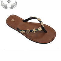 Sandales et pantoufles pour femmes en métal, légères, confortables, respirantes, durables, élégantes, de haute qualité, avec logo personnalisé, emballage personnalisé