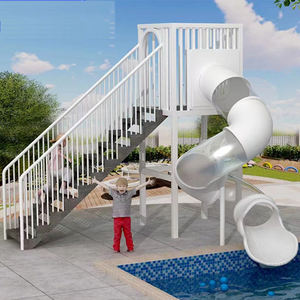 Tobogán en espiral de tubo de plástico transparente de 8 pies para parques al aire libre Tobogán de tubo para niños para piscina El <span class=keywords><strong>mejor</strong></span> producto para niños - Product Image 6
