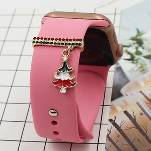Anneaux décoratifs compatibles avec le bracelet en silicone de l'Apple Watch, décorations de bracelet de montre de la série Noël - Product Image 5