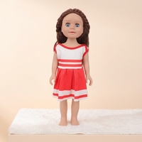 Robe de gymnastique rouge passionnée MSYO pour poupée, vêtements adaptés aux poupées de 18 pouces, mini-modèle de jouet pour filles