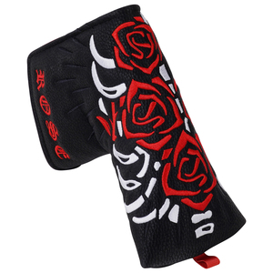 En stock: Accesorios de golf - Juego de fundas para palos de golf con diseño de calavera floral y rosas románticas, estilo gótico. - Product Image 4