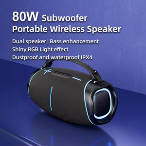 ลำโพงบลูทูธไร้สายกำลังสูง 80W พกพาสะดวกสำหรับงานปาร์ตี้กลางแจ้ง กันน้ำ - Product Image 4