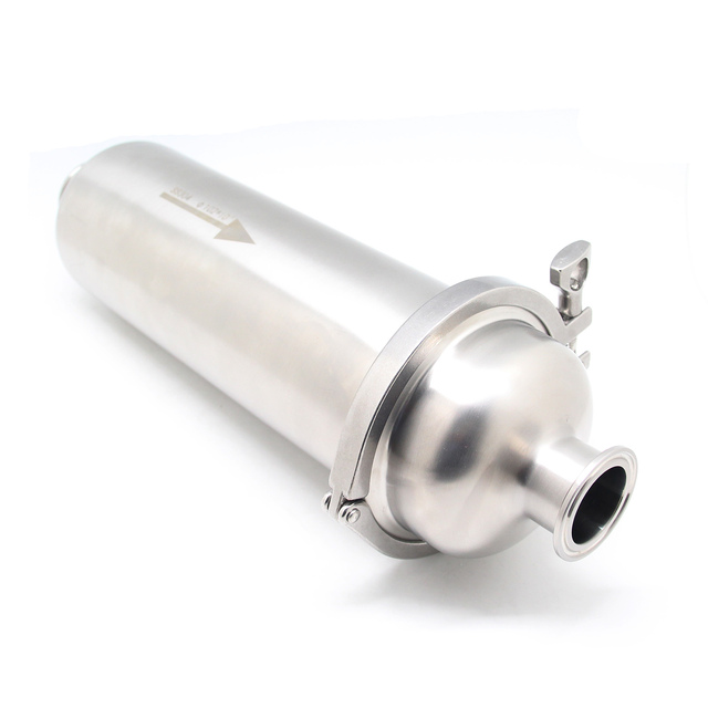 SS304 SS316L Sanitary Inline Strainer 100mesh Screen In-Line Filter Tri Clamp for Wine Wort Ferrule Manual Power for Water Media