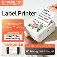 Printer Label Thermal Mini Nirkabel OEM, Pembuat Stiker untuk Barcode/Label Harga, Portabel untuk Rumah Kantor Ritel