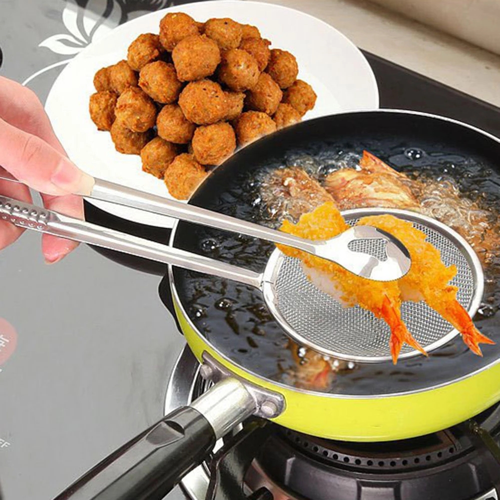 2023 инструменты SYCooking гаджеты из нержавеющей стали сито фильтр ложка жареное пищевое масло Дуршлаг Сито зажим ручной