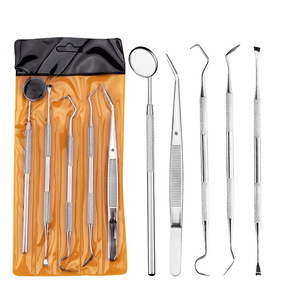 Stainless Steel Oral Hygiene <b>Tool</b> <b>Kit</b> 5Pcs Dental Mirror Probe Tweezers Plaque Tartar Remover For Home Teeth Care - Product Image 5