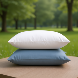 Taies d'oreiller de couleur unie 90 cm, 6 pièces, housse de coussin blanc, gris, bleu - Product Image 2