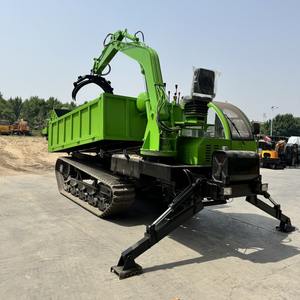 Mini volquete sobre orugas, Mini volquete de orugas multifuncional, 1000kg, 2000kg, Mini camión volquete transportador para construcción - Product Image 1