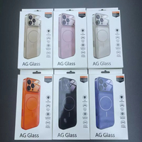 Étui de téléphone intelligent antichoc deux-en-un avec objectif en verre magnétique givré AG de couleur unie, très vendu par l'usine BAILI pour iPhone 16 Proamx