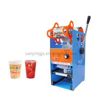 Scelleuse de Films Semi-Automatique Électrique pour Gobelets en Plastique, Machine à Sceller les Gobelets de Bubble Tea à Vendre