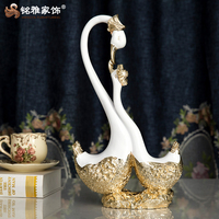 Figurine canard en résine, figurines mère et fils, objets centrales de table décoratifs