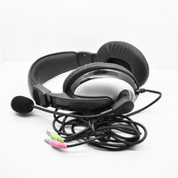 Casque filaire supra-auriculaire réglable et extensible, avec grands coussinets doux, pour PC, ordinateur portable, jeux, bureau et vidéoconférence