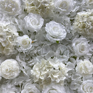 Fs-सफेद पुष्प व्यवस्था शादी की सजावट के लिए कृत्रिम फूल पृष्ठभूमि रोल - Product Image 3