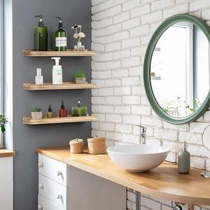 Estantería de Pared Estante de Madera Estantes Colgantes Repisas Flotantes Estantes de Pared Flotantes de Madera - Product Image 3