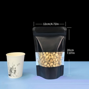 Bolsa de pie personalizada con ventana, de aluminio y plástico, con cierre zip resellable, a prueba de olores, troquelada, para alimentos y snacks - Product Image 5