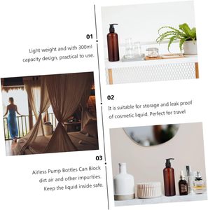 ขวดปั๊มพลาสติก PET สีเหลืองอำพันขนาด100มล. 150มล. 250มล. 300มล. 500มล. ขวดปั๊มพลาสติกพร้อมหัวจ่าย - Product Image 5