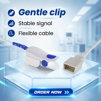 Compatible avec le capteur Spo2 Datex Ohmeda OXY-F-DB SAF-F, clip de doigt pour adulte, sonde réutilisable à 9 broches, 3,0 m, pour usage patient
