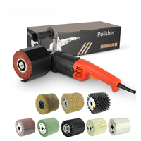 Machine de polissage de surface métallique en acier inoxydable à vitesse variable, électrique industrielle, 1200W, portable, alimentation par prise secteur